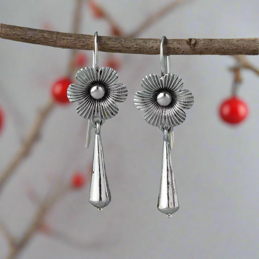 Silver Bloom Earrings